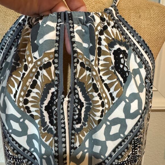 Hale Bob Women's Halter Neck Tie Jersey Knit Dress Adjustable Neck Sz Large EUC - Picture 6 of 15